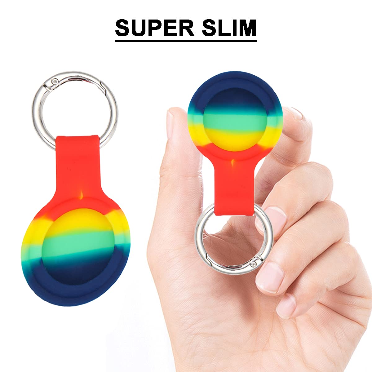 Apple キーリング レインボー Apple キーリング レインボー レインボーキーホルダー | 国立 木の